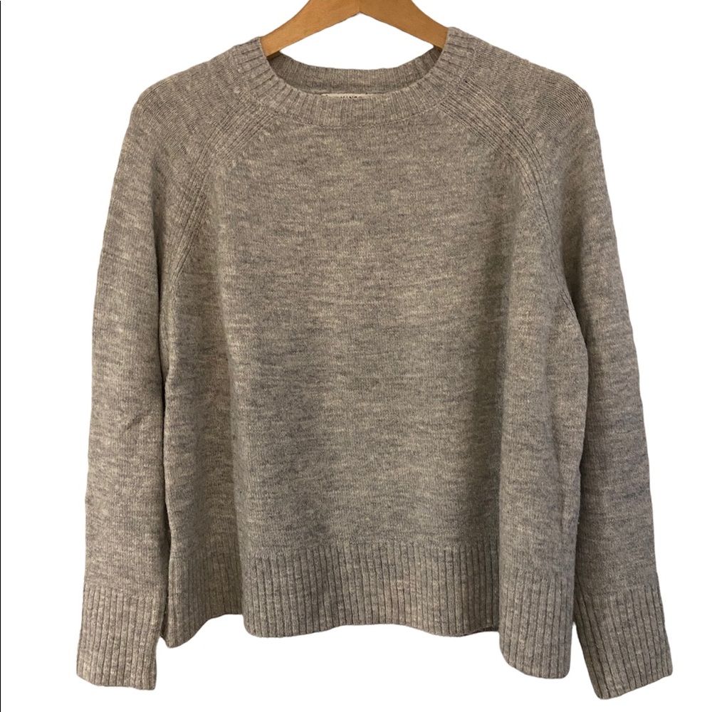Mango Wool Blend Crew Neck Sweater